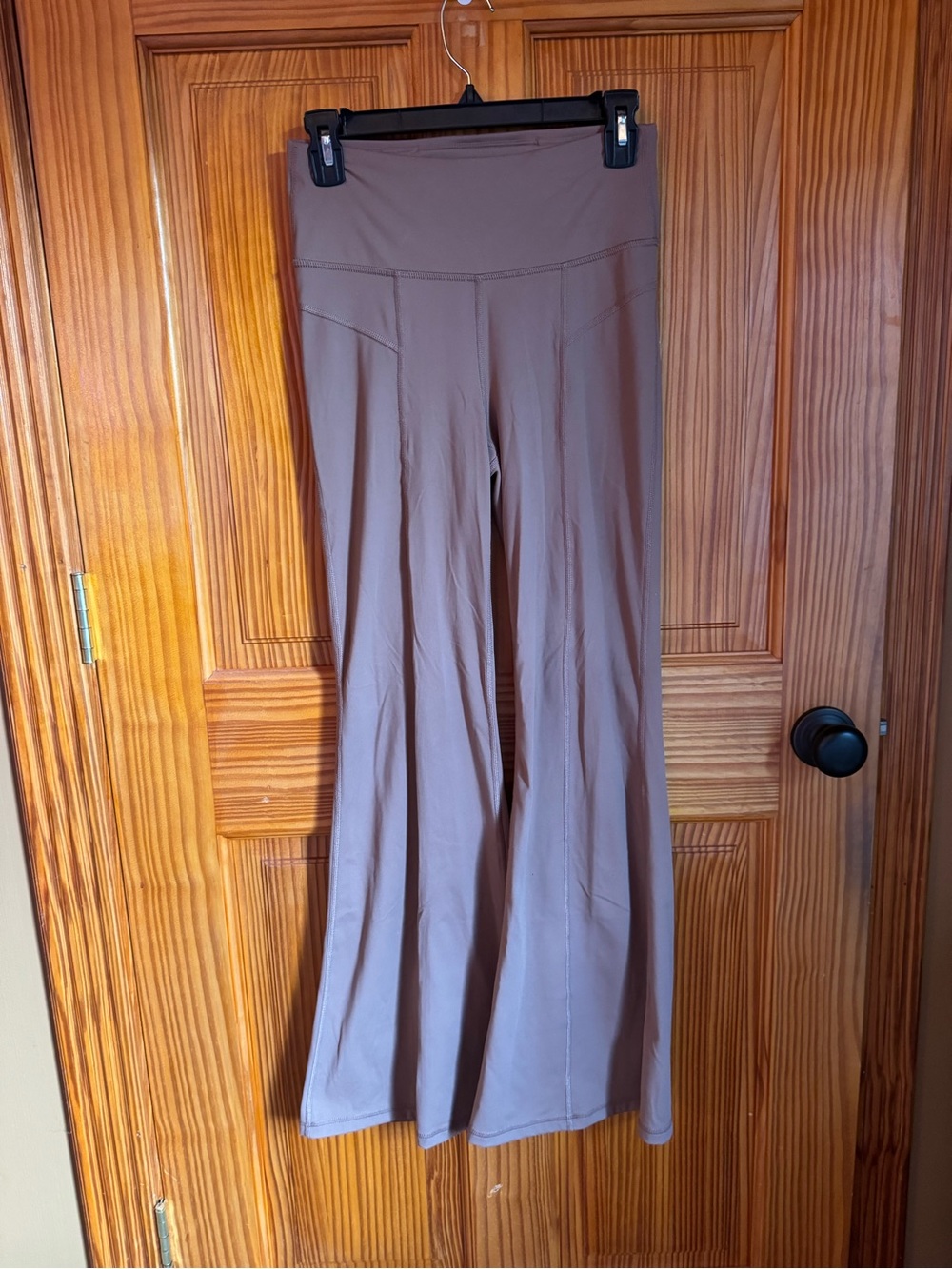Joy Lab High-Waist Flared Yoga Pants in Taupe
